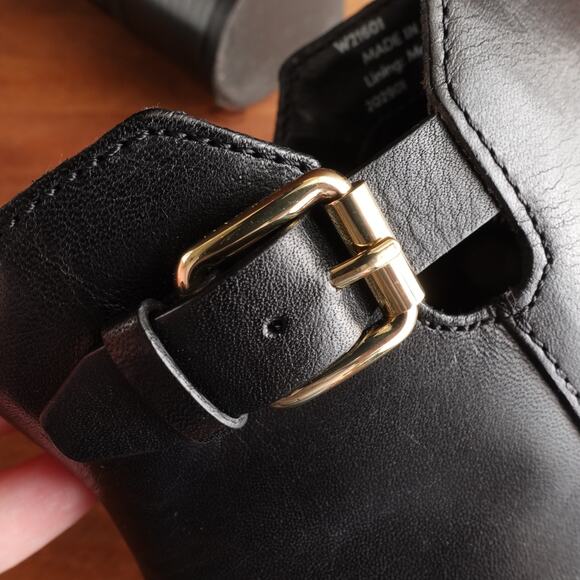 Cole Haan Boots Womens SZ 7B BLK Haidyn Leather Ankle Zip Classic Block Heeled - Picture 14 of 16